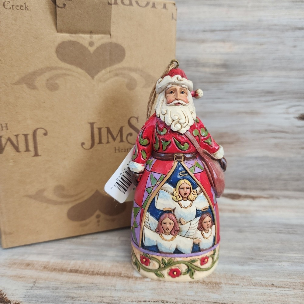 Jim Shore Heartwood Creek Hark the Herald Santa Hanging Ornament 4034397 2013